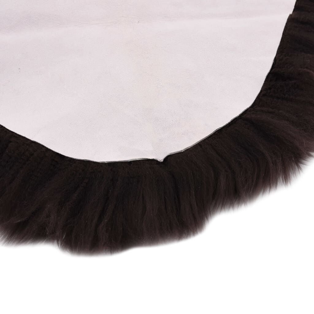 vidaXL Vloerkleed 60x180 cm schapenvacht bruin
