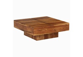 vidaXL Salontafel Massief Acaciahout 80x80cm - 55% Korting