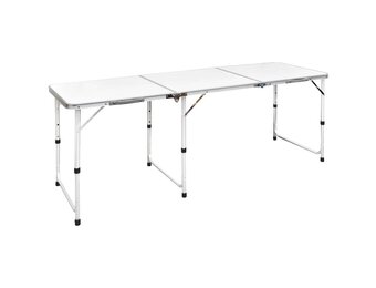 Campingtafel inklapbaar en verstelbaar in hoogte aluminium 180 x 60 cm