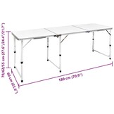 Inklapbare Aluminium Campingtafel 180x60cm - Nu 35% Korting!