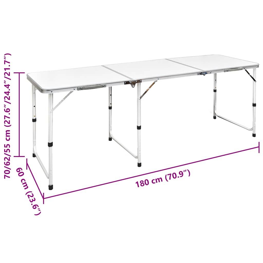 Inklapbare Aluminium Campingtafel 180x60cm - Nu 35% Korting!
