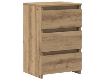 VidaXL Nachtkastjes (2 stuks) 40x35x62,5 cm Bewerkte Hout - Artisanaal Eiken | 35% Korting