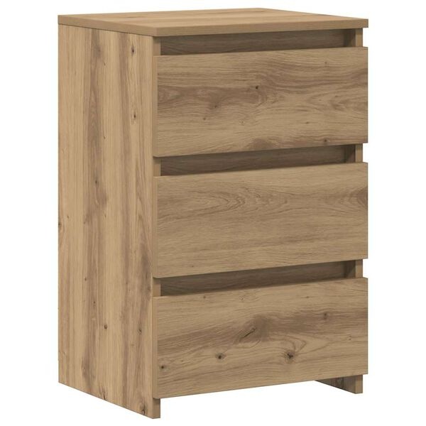 VidaXL Nachtkastjes (2 stuks) 40x35x62,5 cm Bewerkte Hout - Artisanaal Eiken | 35% Korting