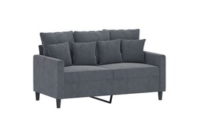 vidaXL Tweezitsbank 120cm Fluweel Donkergrijs | 27% Korting!