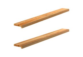 vidaXL Vensterbanken Massief Eikenhout - 2x 140cm - 35% Korting!