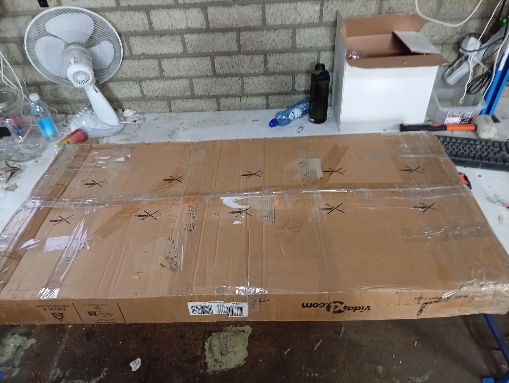 vidaXL Schrijftafel 120x60 cm Eiken/Wit | 55% Korting