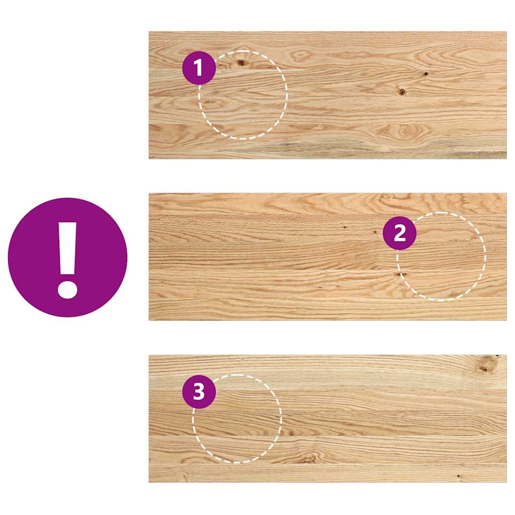 2x vidaXL Vensterbanken 70x25 cm Massief Eikenhout - Onbehandeld - 35% Korting