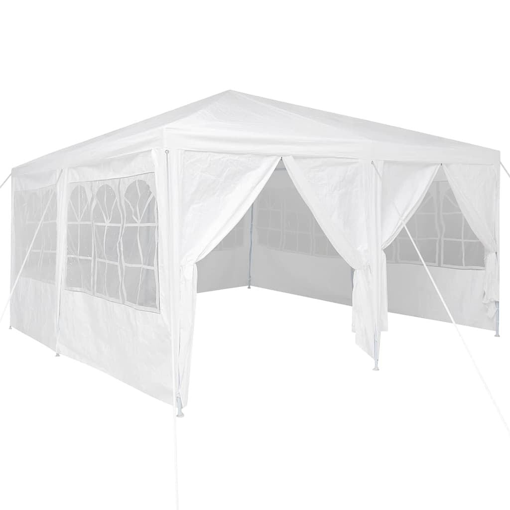 vidaXL Partytent Wit 400 x 400 x 266 cm Polyester, Staal