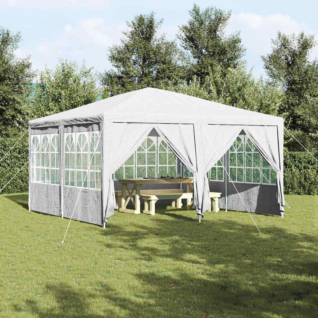 vidaXL Partytent Wit 400 x 400 x 266 cm Polyester, Staal