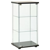 vidaXL Vitrinekast Gehard Glas Zwart - 35% Korting!
