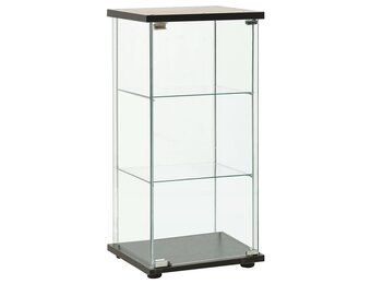 vidaXL Vitrinekast Gehard Glas Zwart - 35% Korting!