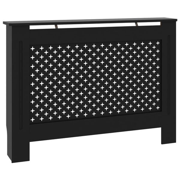 vidaXL Radiatorombouw 112x19x81,5 cm MDF zwart