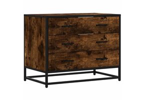 vidaXL Ladekast 70x41x56cm Bewerkt Hout Gerookt Eiken - 35% Korting!