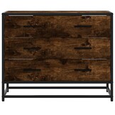 vidaXL Ladekast 70x41x56 cm bewerkt hout gerookt eikenkleurig