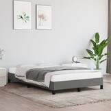 vidaXL Bedframe Donkergrijs 120x190 cm - 60% Korting