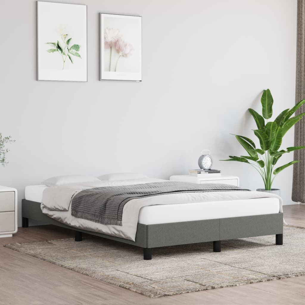 vidaXL Bedframe Donkergrijs 120x190 cm - 60% Korting