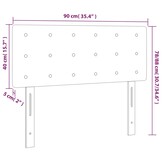vidaXL Hoofdbord Fluweel Zwart 90x5x78/88 cm - 62% Korting!
