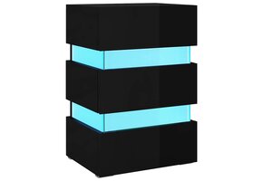 VidaXL Nachtkastje LED Zwart (73% Korting!)