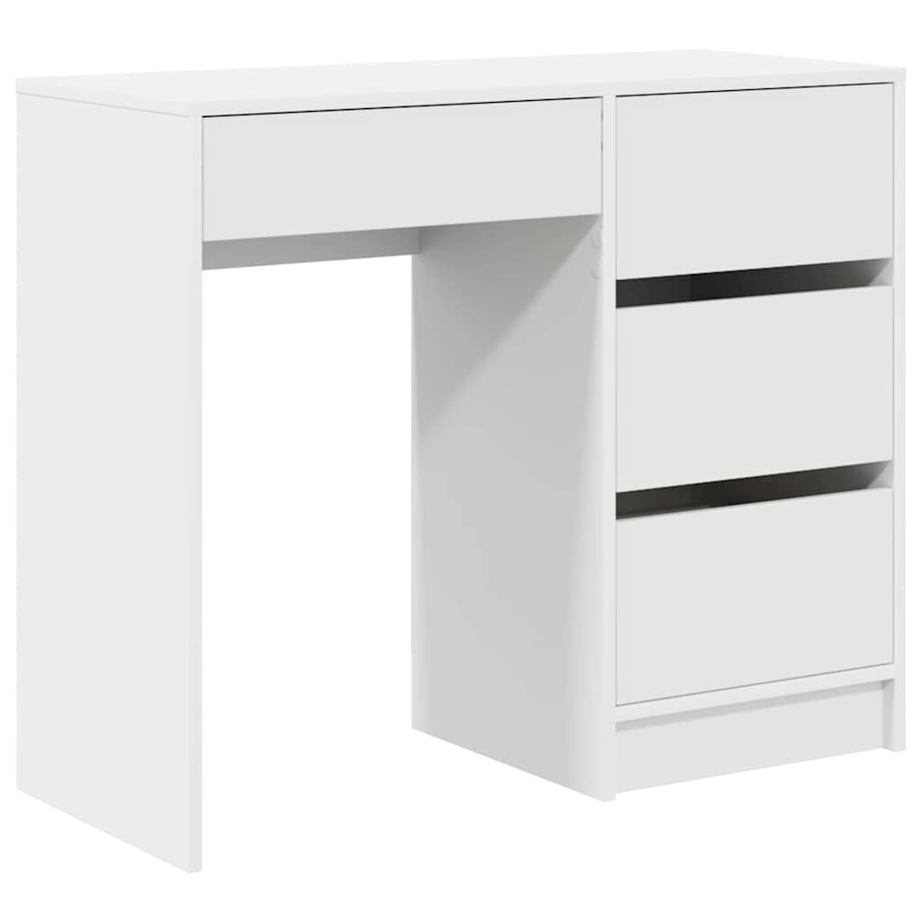 vidaXL Wit Bureau met Lade & Plank - 90x37.5x75 cm | Nu 35% Korting!