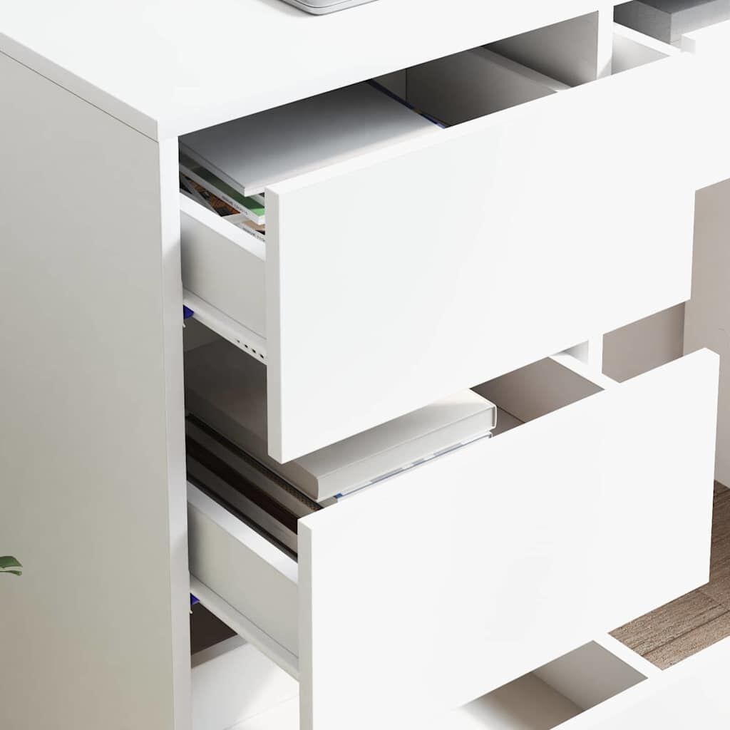 vidaXL Wit Bureau met Lade & Plank - 90x37.5x75 cm | Nu 35% Korting!