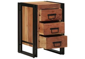 VidaXL Nachtkastje Bruin Massief Acaciahout - 60% Korting