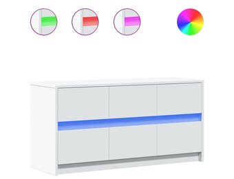 VidaXL TV-meubel met LED - 100x34x50cm Wit - Nu 55% Korting!