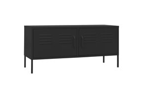 vidaXL TV-meubel 105cm Zwart | 55% Korting | Stevig Staal