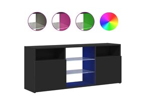 vidaXL TV-meubel met LED zwart - 120x30x50 cm | 60% Korting