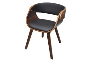 vidaXL Eetkamerstoel - Gebogen Hout & Kunstleer - 35% Korting