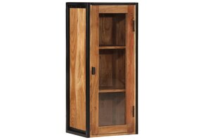 vidaXL Badkamerwandkast - Massief Acaciahout & Ijzer - 40x30x90 cm - 30% Korting