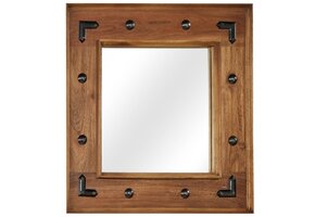 vidaXL Spiegel 50x50cm Massief Acaciahout | -70%