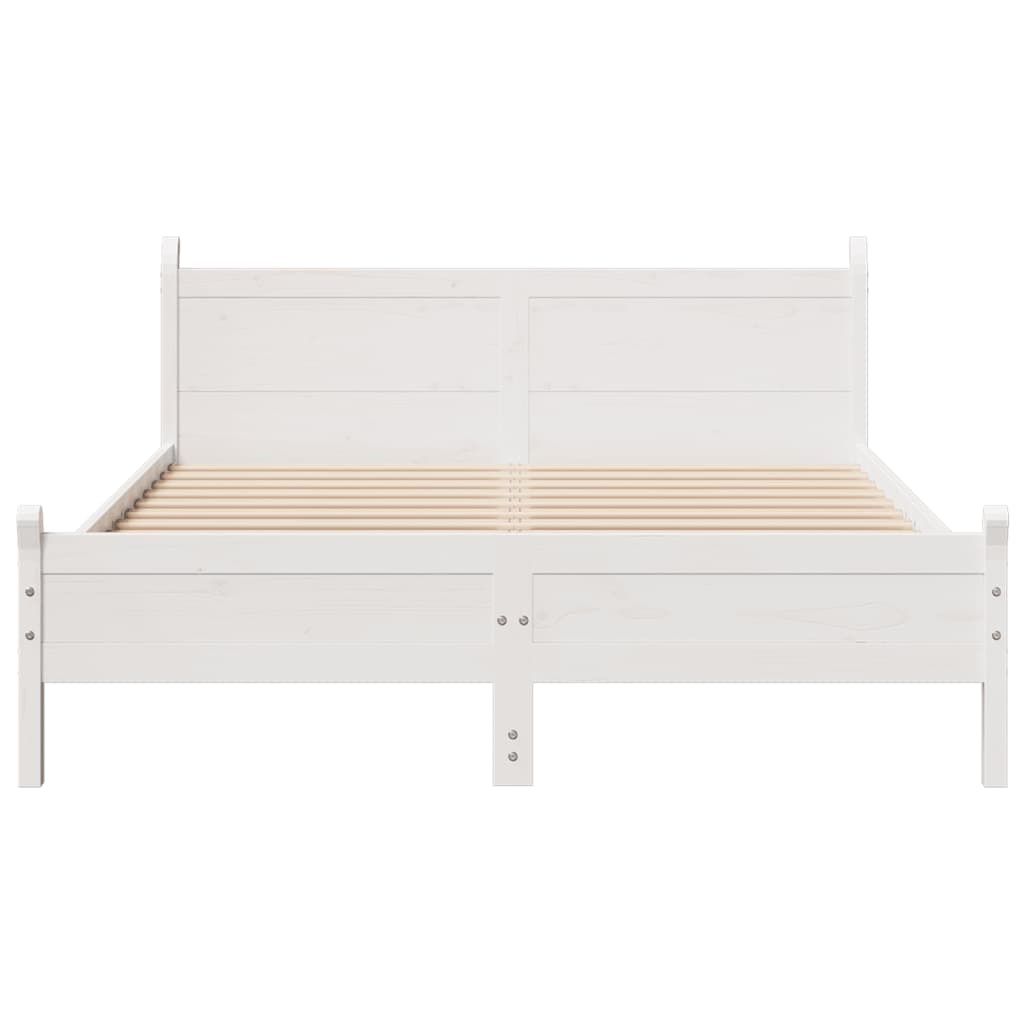 VidaXL Bedframe Massief Grenenhout Wit 140x200 - 60% Korting!