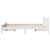 VidaXL Bedframe Massief Grenenhout Wit 140x200 - 60% Korting!