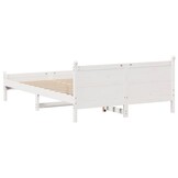 VidaXL Bedframe Massief Grenenhout Wit 140x200 - 60% Korting!