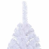 vidaXL Kunstkerstboom met standaard half 180 cm PVC wit