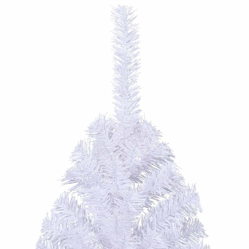 vidaXL Kunstkerstboom met standaard half 180 cm PVC wit