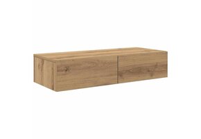 vidaXL Wandschap met lades (80x33x17cm) - Artisanaal Eiken | 30% Korting
