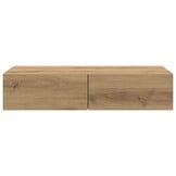 vidaXL Wandschap met lades (80x33x17cm) - Artisanaal Eiken | 30% Korting