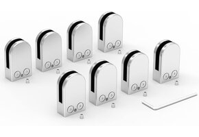 ROFMAPLE Glasklemmen - 8 stuks RVS 304 - 37% Korting!