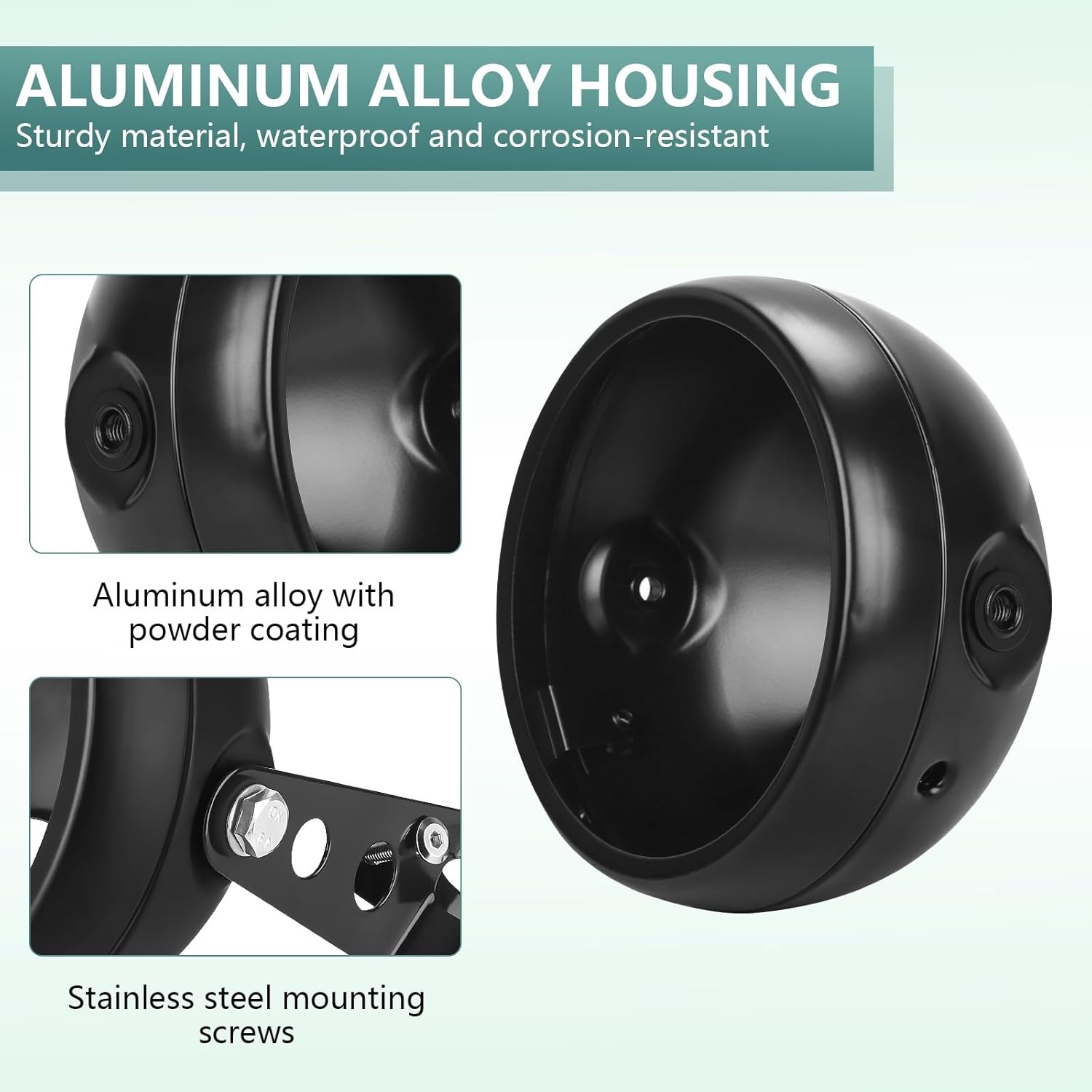 Chelhead 5.75" Motor Koplamp Behuizing Bracket Zwart - 37% Korting