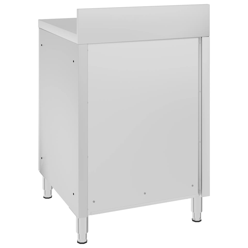 VidaXL Werktafel met Kast - RVS, 60x60x96cm - Nu 30% Korting!
