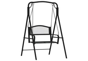 vidaXL Schommelbank Staal Zwart - 64% Korting!