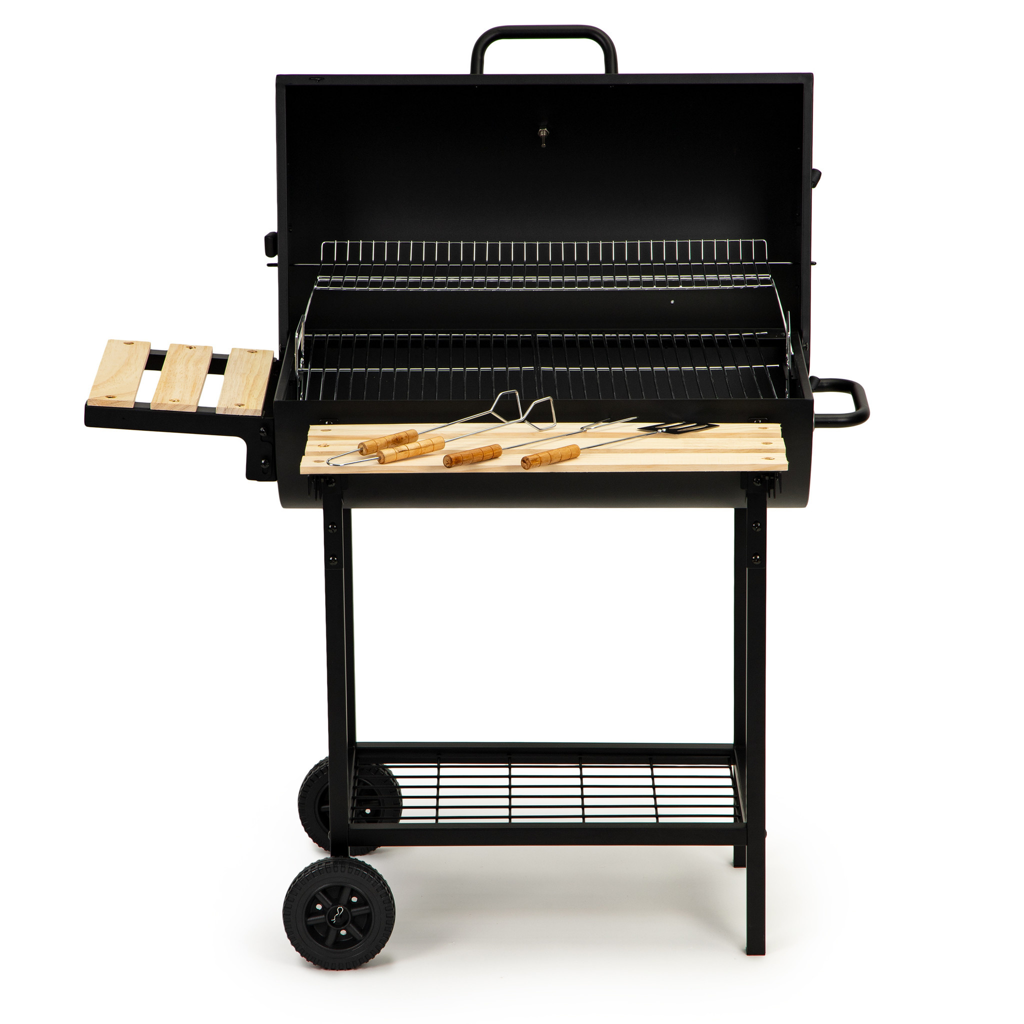 Barbecue met Deksel & Warmhoudrek | 55% Korting | 104x68x94 cm
