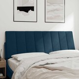 vidaXL Hanko Hoofdbordkussen 140cm Blauw Fluweel - 53% Korting!