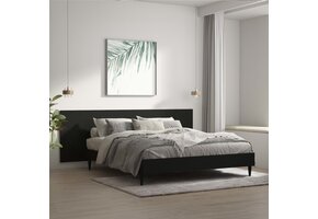 vidaXL Hoofdbord wandmodel 240cm Zwart Bewerkt Hout - 73% Korting!