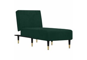 vidaXL Chaise longue fluweel donkergroen | 60% Korting