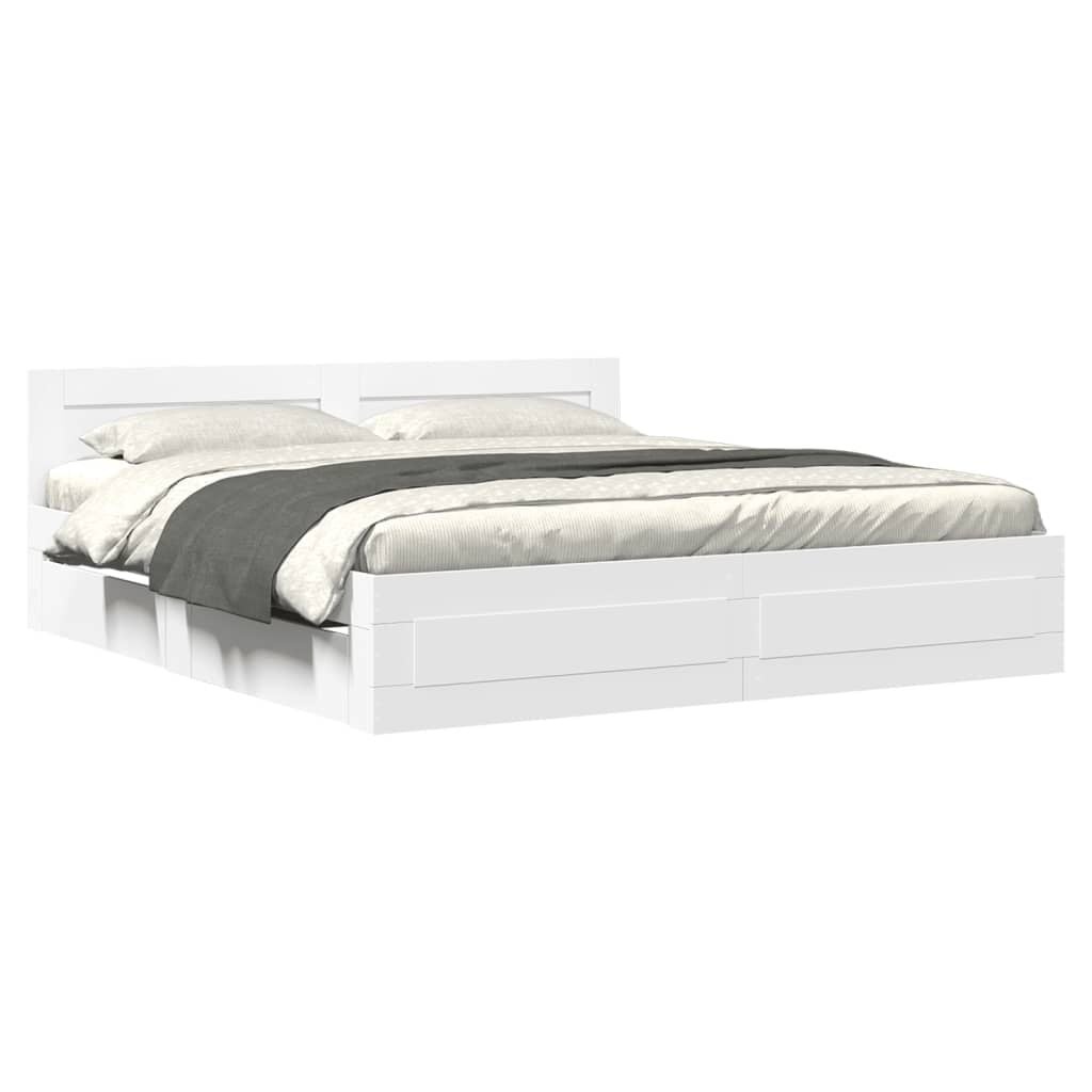 vidaXL Bedframe Wit 200x200 cm - 30% Korting!
