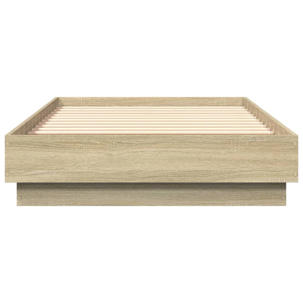 vidaXL Houten Bedframe Sonoma Eiken (75x190 cm) - Nu 74% Korting!