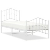 vidaXL Bedframe Metaal Wit 80x200 cm - 55% Korting