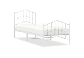 vidaXL Bedframe Metaal Wit 80x200 cm - 55% Korting